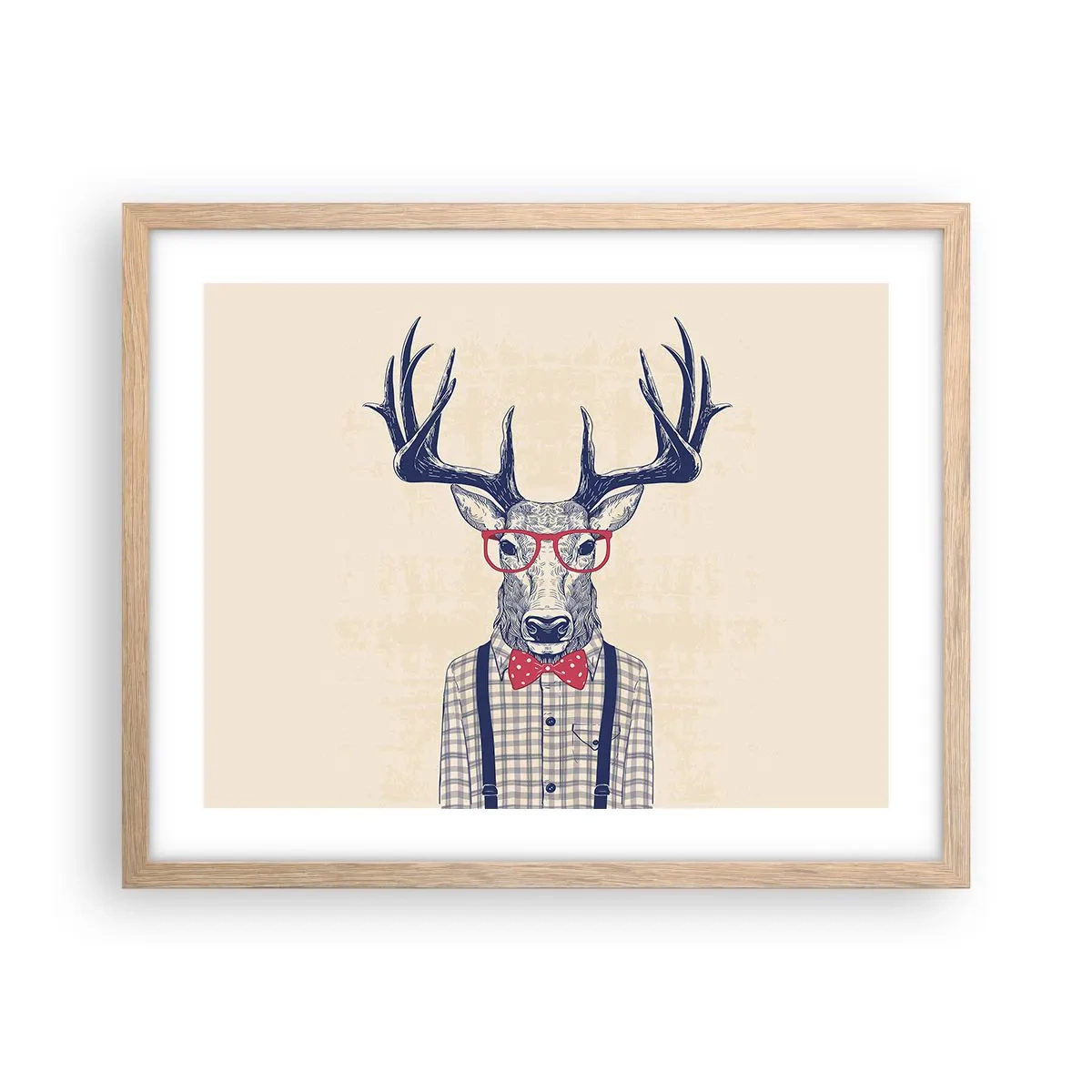 Póster en marco roble claro - Una extravagancia lúdica - 50x40 cm