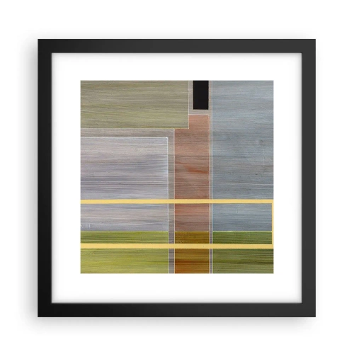 Póster en marco negro - Recto y tranquilo - 30x30 cm
