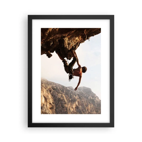 Póster en marco negro - Un mundo en la roca - 30x40 cm