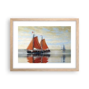 Póster en marco roble claro - Navega, marinero.... - 40x30 cm