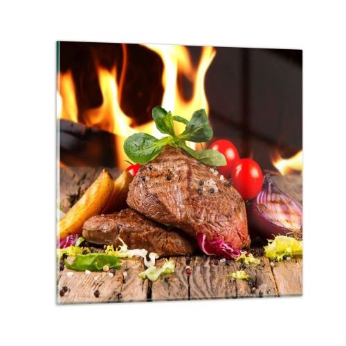 Cuadro sobre vidrio - Impresiones sobre Vidrio - Embrujo de fuego - 70x70 cm