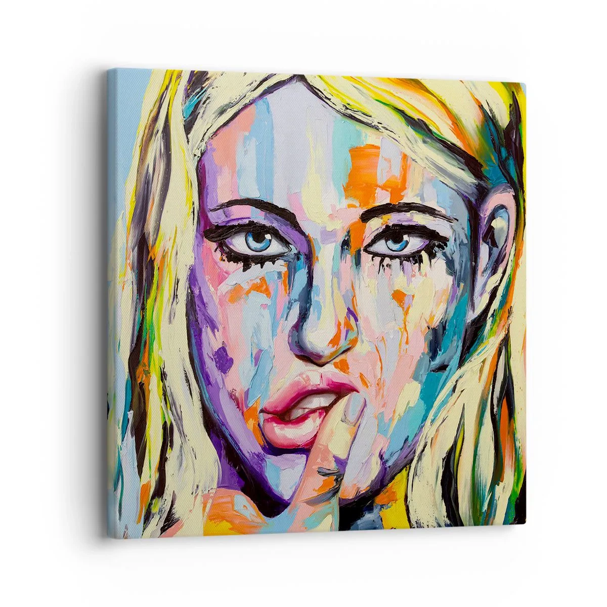 Cuadro sobre lienzo - Impresión de Imagen - Mírala a los ojos - 30x30 cm