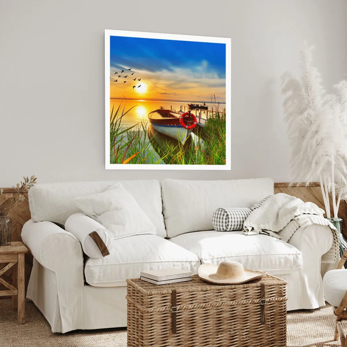 Póster - Los cormoranes están volando - 60x60 cm