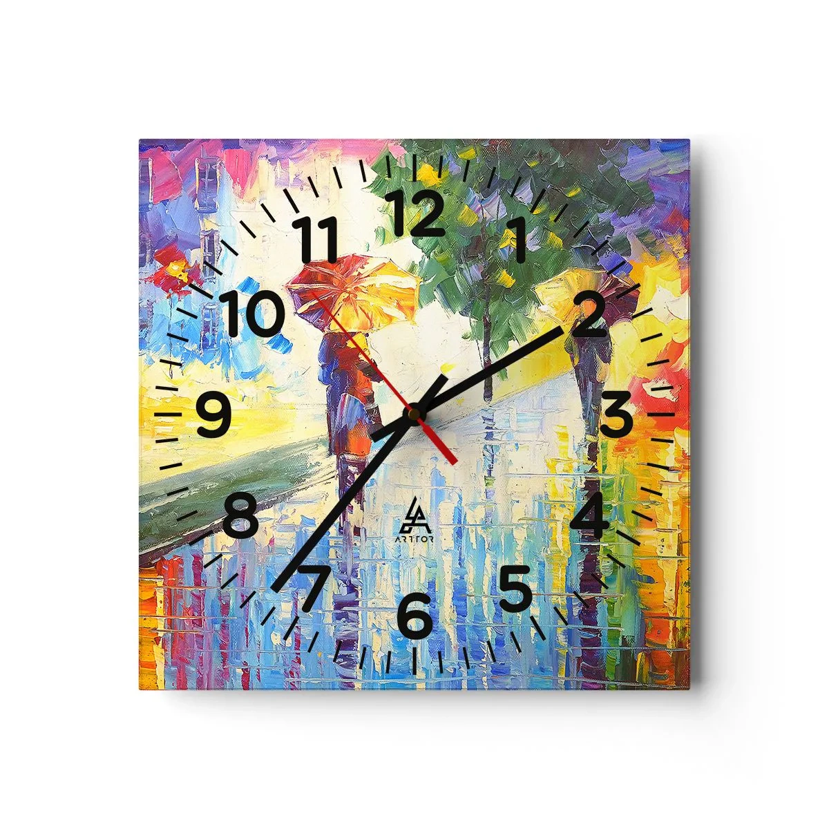 Reloj de pared - Reloj de vidrio - Y todo está claro - 30x30 cm