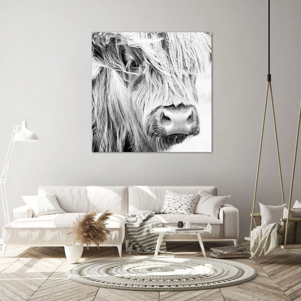 Cuadro sobre lienzo - Impresión de Imagen - La naturaleza escocesa - 60x60 cm