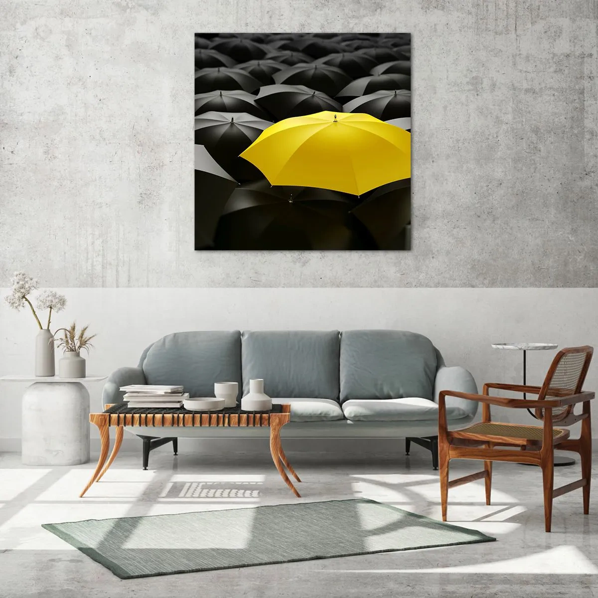 Cuadro sobre vidrio - Impresiones sobre Vidrio - Adiós a la tristeza - 50x50 cm