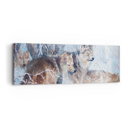 Cuadro sobre lienzo - Impresión de Imagen - ¡Cuidado! Aquí viene... - 90x30 cm