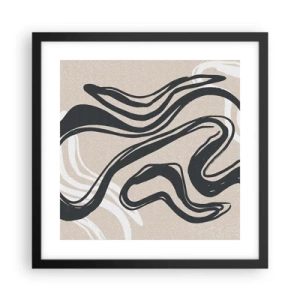 Póster en marco negro - Expresión multiplicada - 40x40 cm