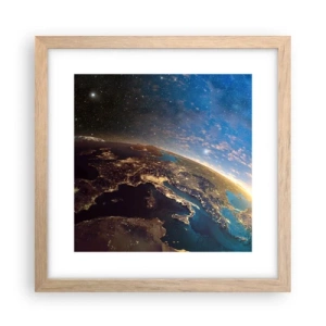Póster en marco roble claro - Mirémonos a nosotros mismos desde la distancia - 30x30 cm