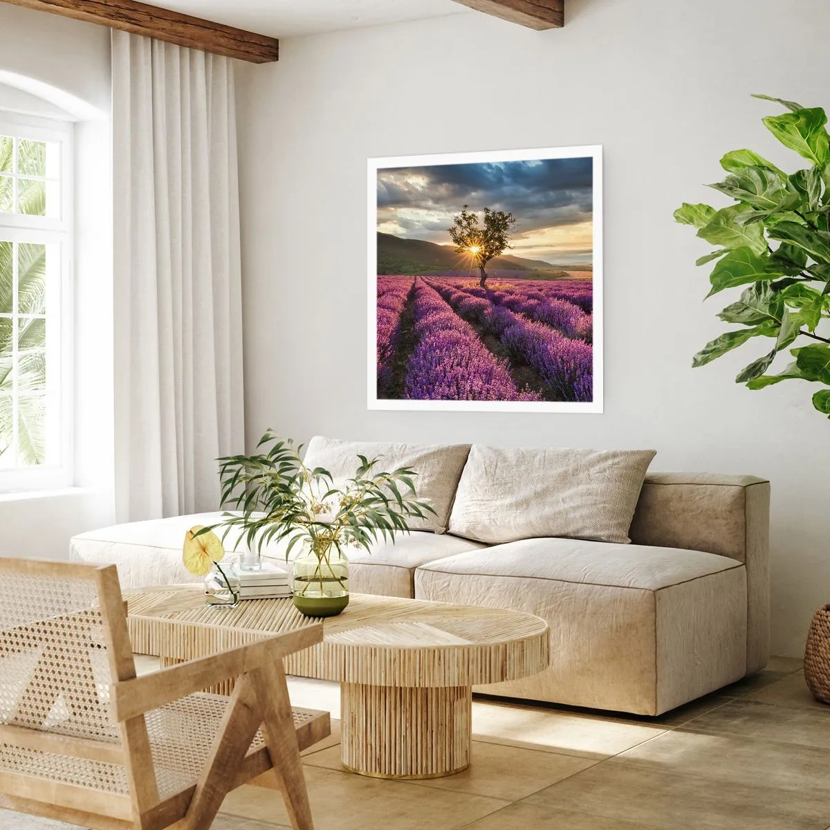 Póster - Aroma en lila - 40x40 cm