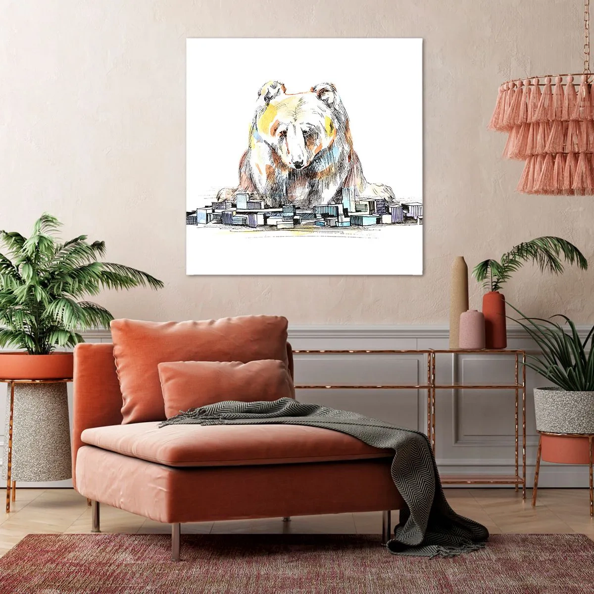 Cuadro sobre lienzo - Impresión de Imagen - ¿Cómo podéis vivir así? - 40x40 cm