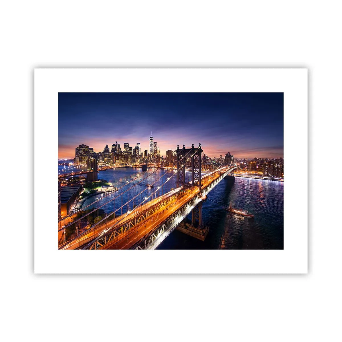 Póster - Un puente luminoso hacia el corazón de la ciudad - 40x30 cm