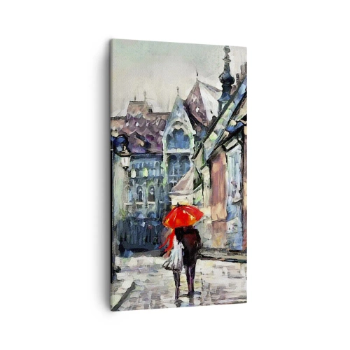 Cuadro sobre lienzo - Impresión de Imagen - Lluvia para dos - 45x80 cm