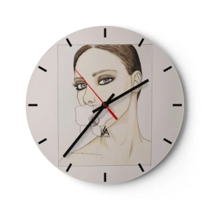 Reloj de pared - Reloj de vidrio - Elegancia y belleza - 40x40 cm