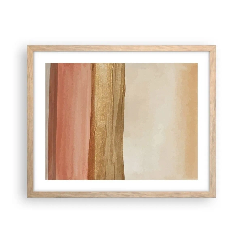 Póster en marco roble claro - Composición vertical - 50x40 cm