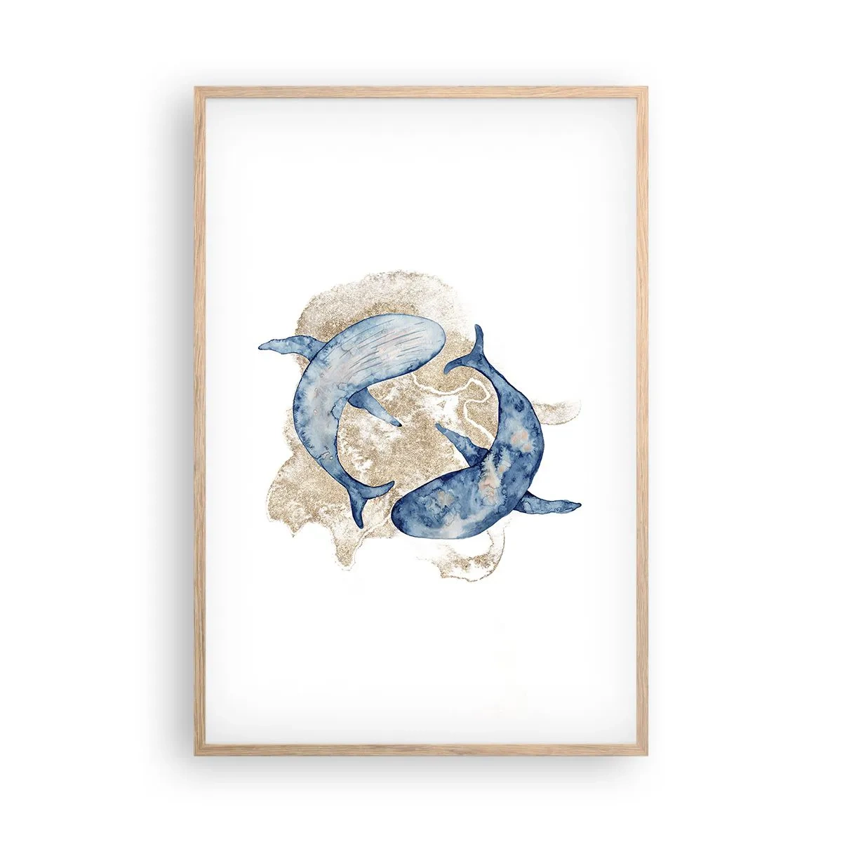 Póster en marco roble claro - ¿Amistad o amor? - 61x91 cm