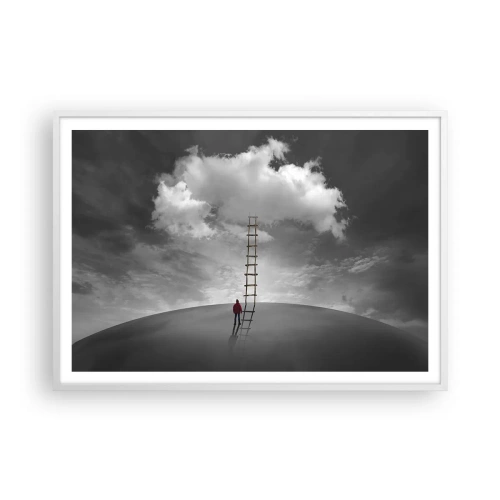 Póster en marco blanco - Todo es posible - 100x70 cm