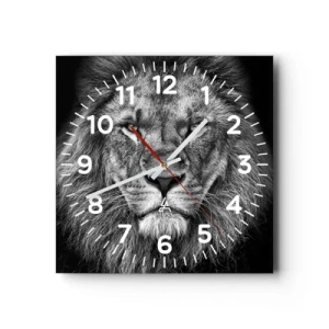 Reloj de pared - Reloj de vidrio - Con el atuendo de la coronación - 30x30 cm