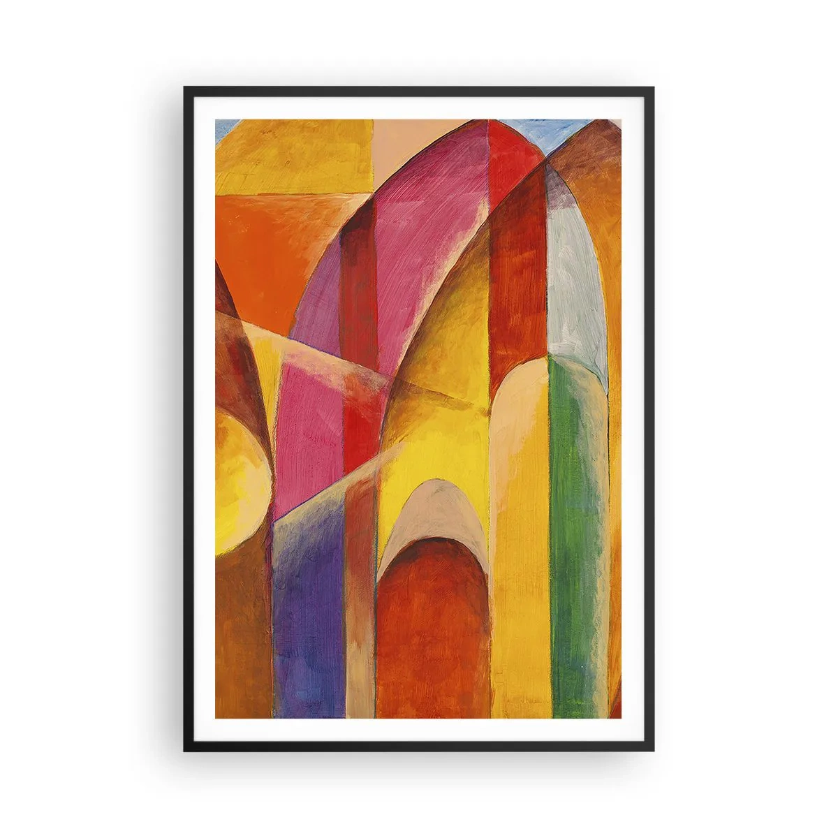 Póster en marco negro - Catedral del sol - 70x100 cm