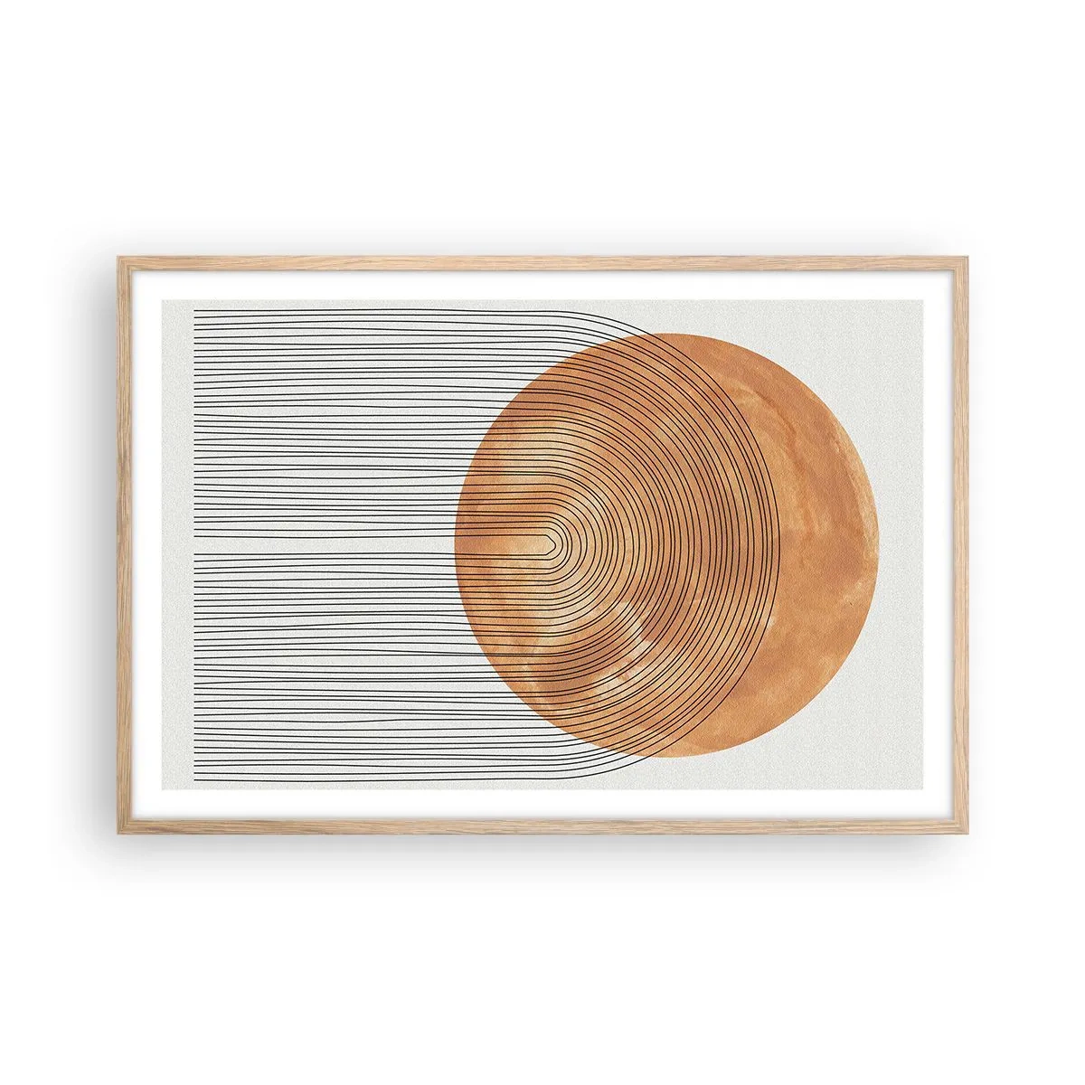 Póster en marco roble claro - Una composición soleada - 91x61 cm