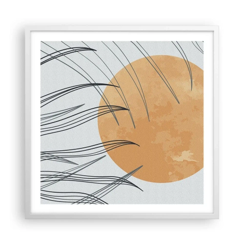 Póster en marco blanco - Siempre hacia el sol - 60x60 cm
