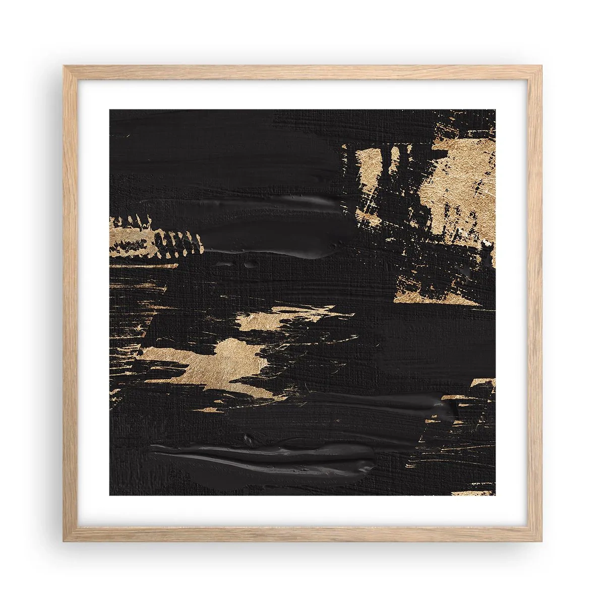 Póster en marco roble claro - Un rastro de tacto - 50x50 cm