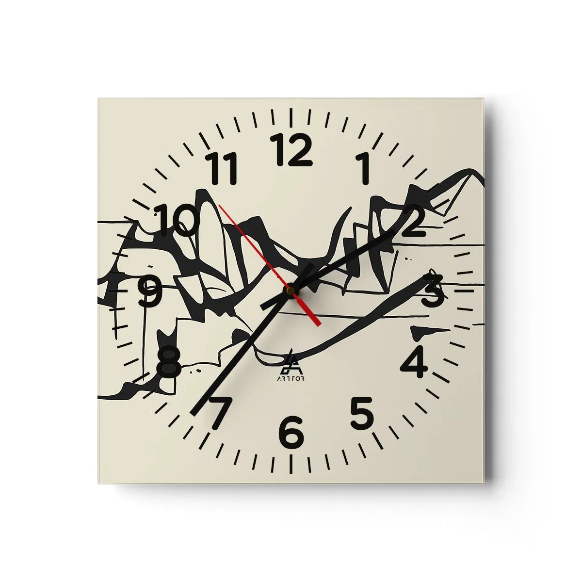 Reloj de pared - Reloj de vidrio - Tal vez sea un paisaje - 40x40 cm