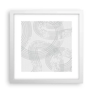 Póster en marco blanco - No hay camino recto - 30x30 cm