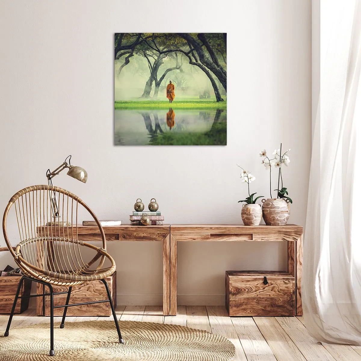 Cuadro sobre lienzo - Impresión de Imagen - En el camino de la iluminación - 70x70 cm