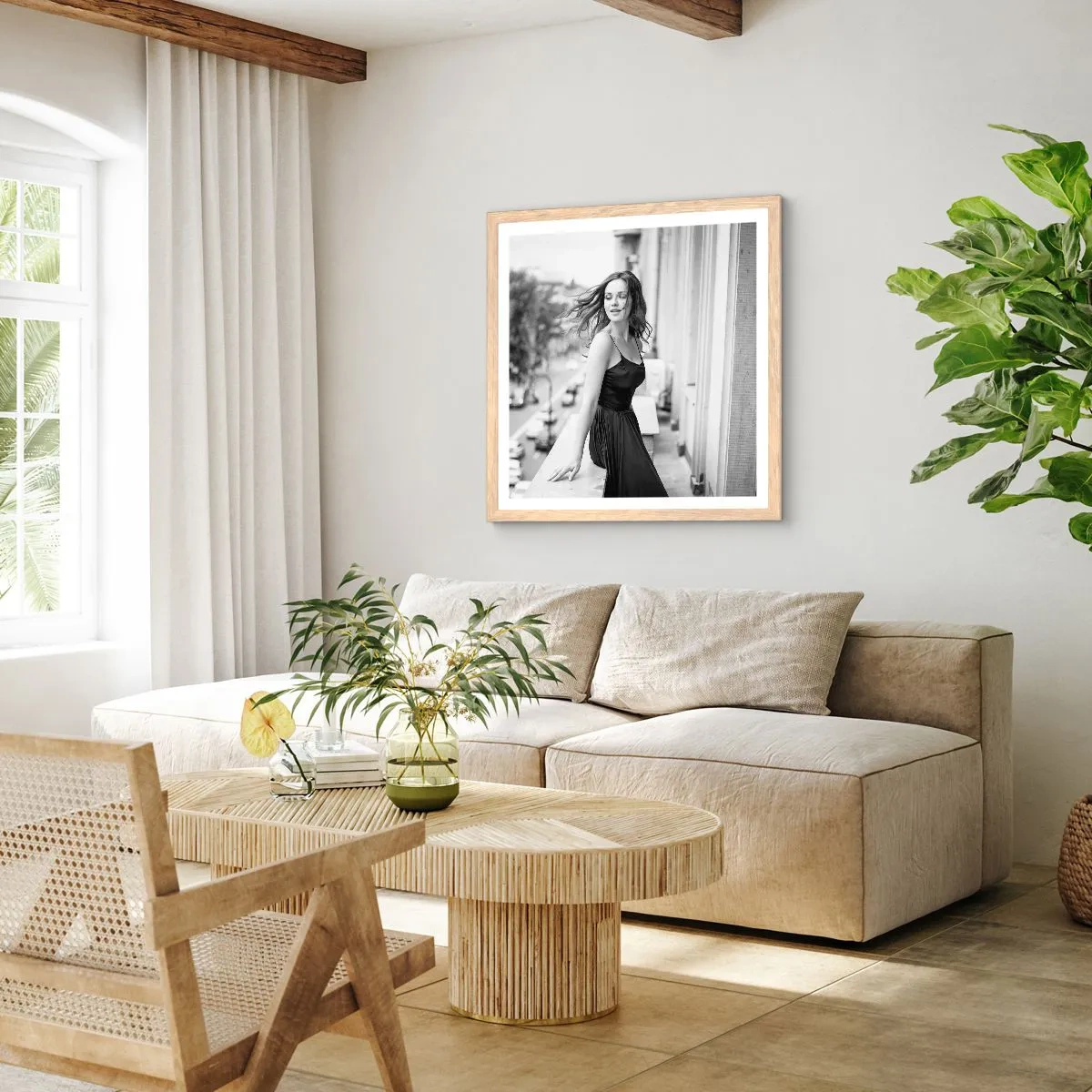 Póster en marco roble claro - Ciertamente, parisina - 40x40 cm