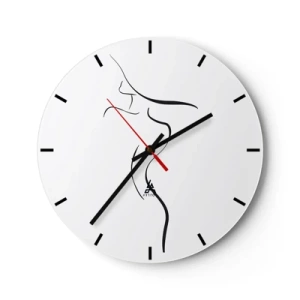 Reloj de pared - Reloj de vidrio - Escurridiza como una ola - 40x40 cm
