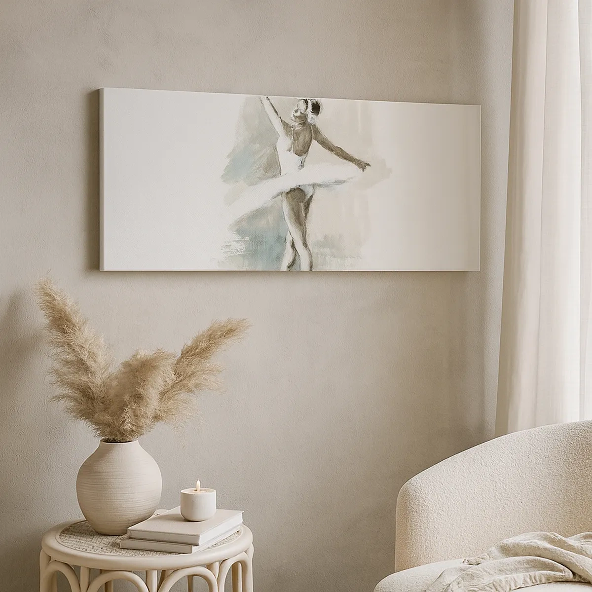 Cuadro sobre lienzo - Impresión de Imagen - Encantada por un cisne - 30x30 cm