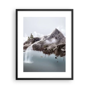 Póster en marco negro - Isla surrealista - 40x50 cm