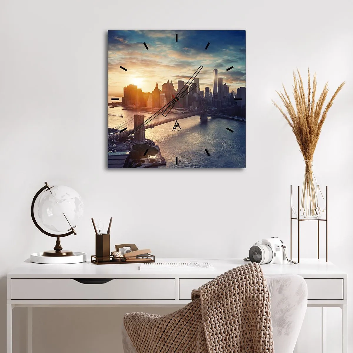 Reloj de pared - Reloj de vidrio - Un monumento a la cultura occidental - 40x40 cm