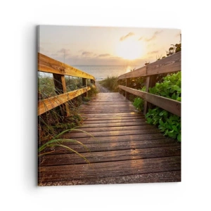 Cuadro sobre lienzo - Impresión de Imagen - Y directamente a la orilla - 70x70 cm