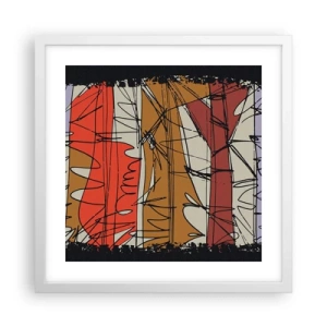 Póster en marco blanco - Composición espontánea - 40x40 cm