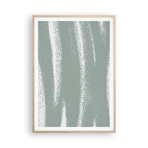 Póster en marco roble claro - Abstracción invernal - 70x100 cm