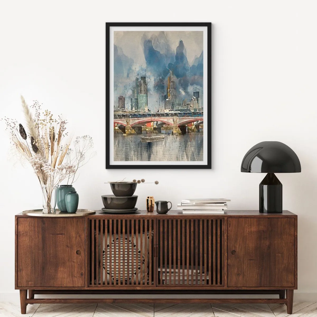 Póster en marco negro - Londres en todo su esplendor - 61x91 cm