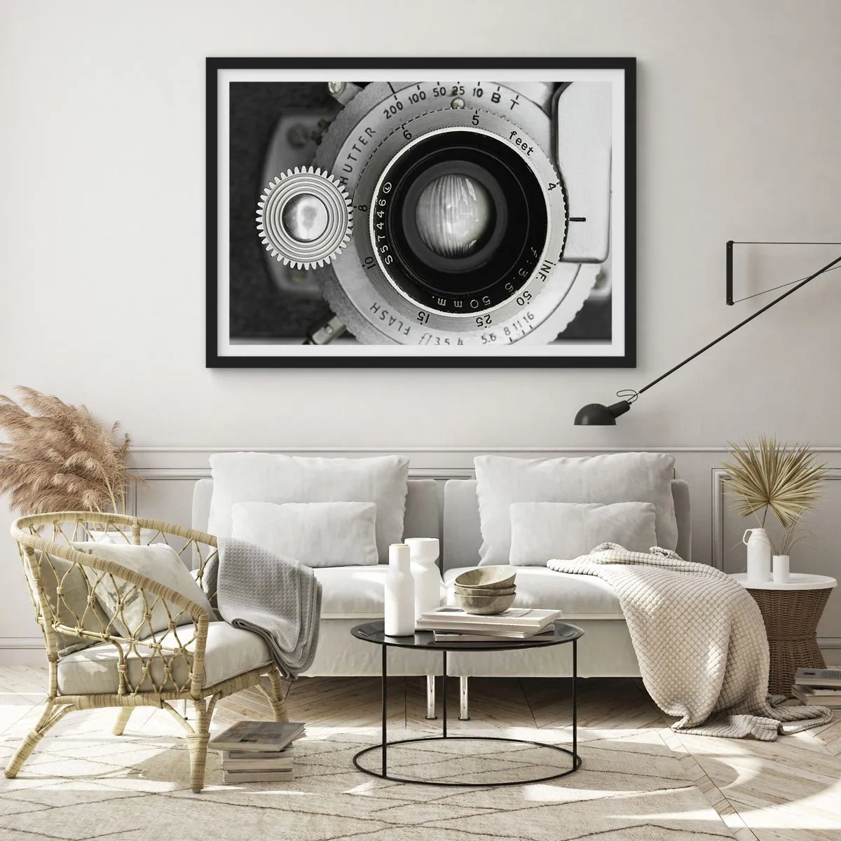 Póster en marco negro - Una historia de Hollywood - 50x40 cm