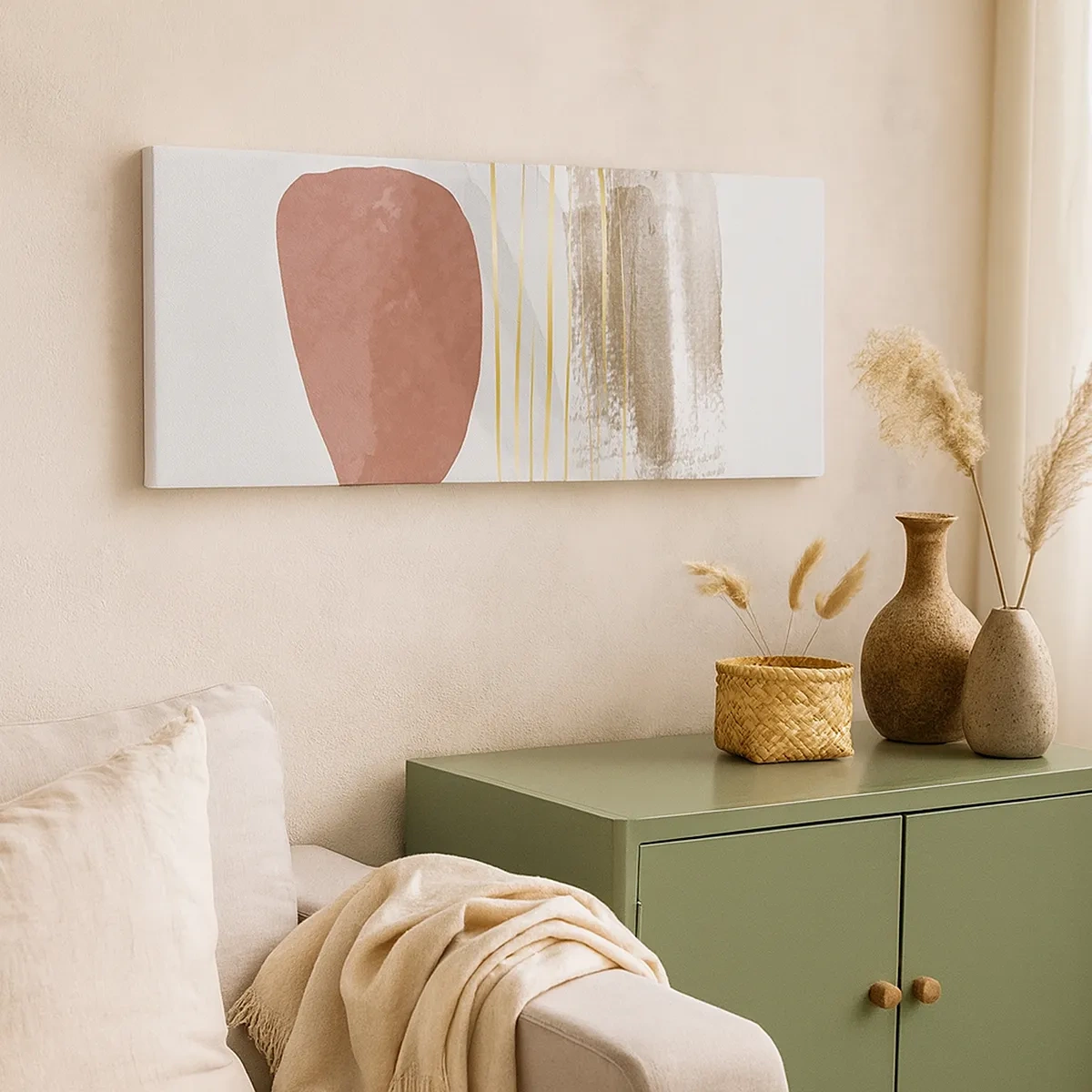 Cuadro sobre lienzo - Impresión de Imagen - Una columnata abstracta - 30x30 cm