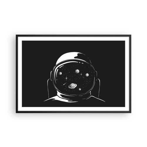 Póster en marco negro - Bonita vista - 91x61 cm