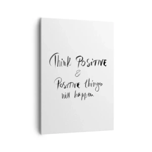 Cuadro sobre lienzo - Impresión de Imagen - Letras inspiradoras en negro sobre fondo blanco. - 50x70cm - ¿Cómo vivir? - Decoración de pared moderna para salón y dormitorio ARTTOR