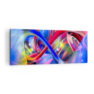 Cuadro sobre lienzo - Impresión de Imagen - Una danza de colores - 100x40 cm