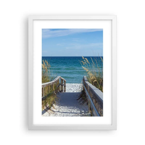 Póster en marco blanco - En el sol, en el viento - 30x40 cm