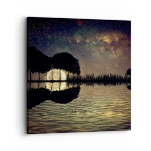 Cuadro sobre lienzo - Impresión de Imagen - Noche en el fin del mundo - 30x30 cm