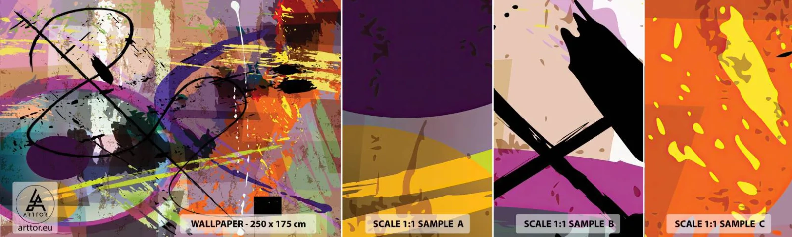 Muestra De Fotomural Standard Eco - Siempre hay más de un camino - Abstracción, Pedazo, Patrón moderno - 100x30 cm