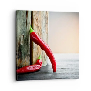 Cuadro sobre lienzo - Impresión de Imagen - Pimientos rojos picantes - 40x40 cm