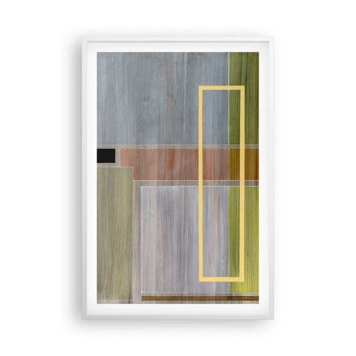 Póster en marco blanco - Recto y tranquilo - 61x91 cm
