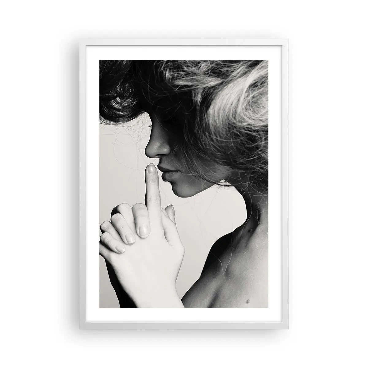 Póster en marco blanco - Escucharme a mí misma - 50x70 cm
