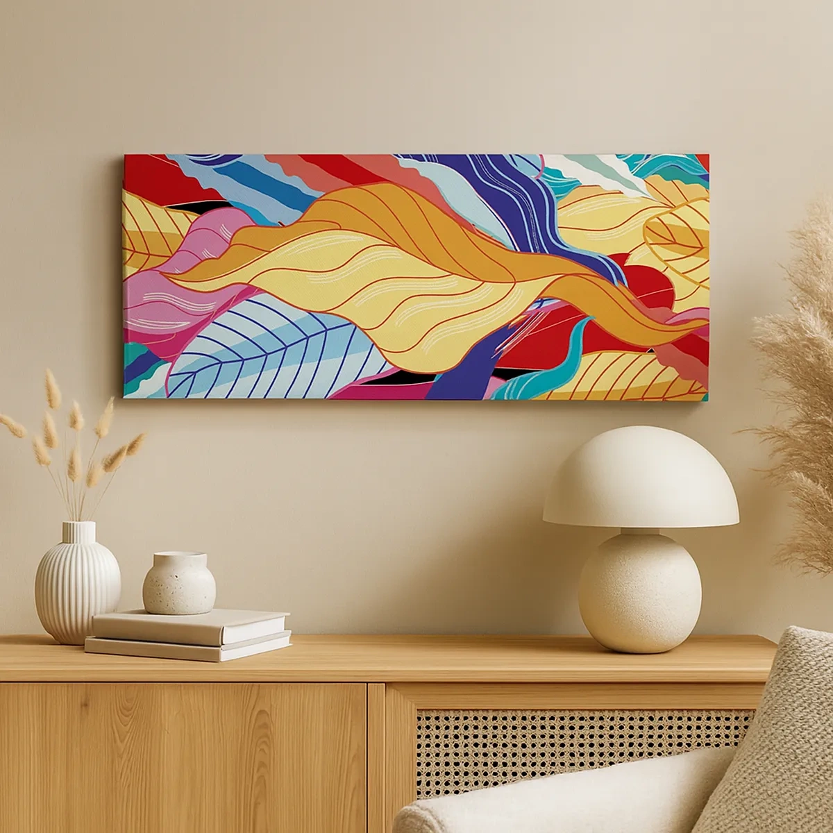 Cuadro sobre lienzo - Impresión de Imagen - Desorden colorido - 30x30 cm